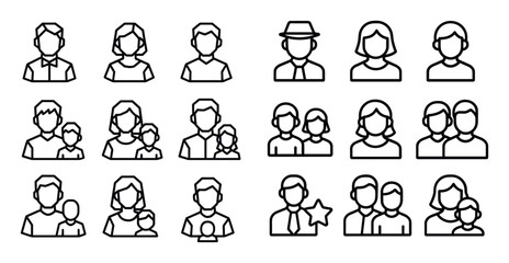 Low-Poly Family Icons