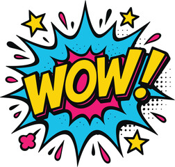 WOW Comic Speech Bubble Pop Art