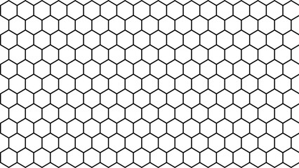 Abstract Black Hexagon seamless pattern background honeycomb geometric texture. Can use for banner, backdrop, presentation, wallpaper, simple elements or all digital purpose.	