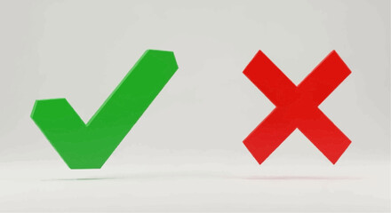 Obraz premium Arrow Icons – Red and Green Directional Symbols