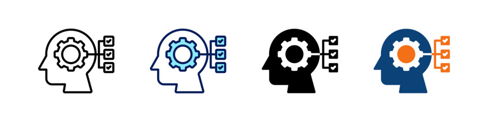 Skill All In One Icon Multi Styles Vector Set