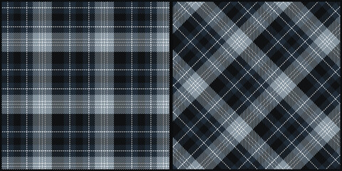 Classic dark plaid seamless pattern vector. Background graphic tartan fashion design use for print, texture, cloth, fabric, flannel.