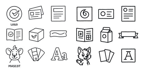 Fototapeta premium Brand Design Icons Grid