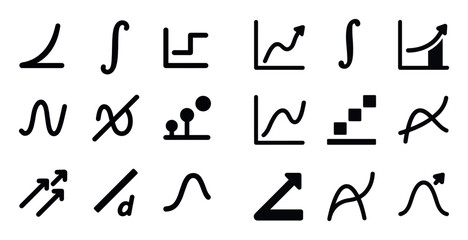 Mathematics Icons Grid