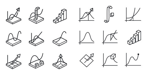 Mathematics Icons Grid