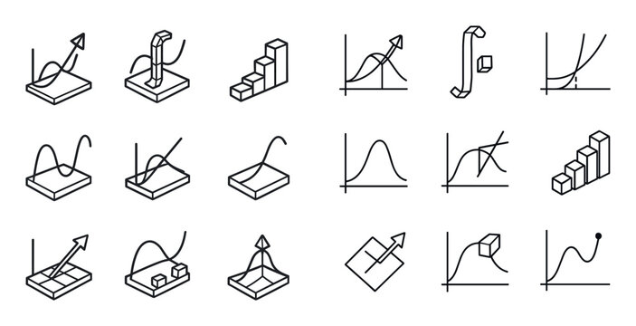 Mathematics Icons Grid