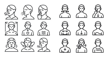 Yoga Breathing Icons