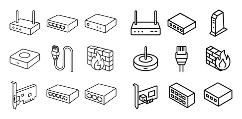 Fototapeta premium Office Network Icons