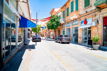 Obraz premium Famous Ledra Street with colorful buildings, Nicosia, the capital of Cyprus.