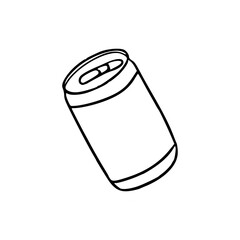aluminum soda can outline vector