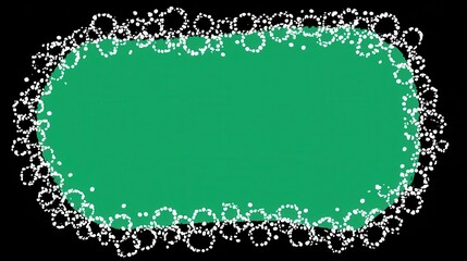 Abstract green center with white border circle pattern