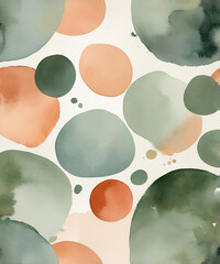 water color minimal sage orange 1