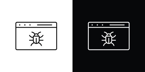 Bug icon Simple Set. Vector icons for graphic design template.