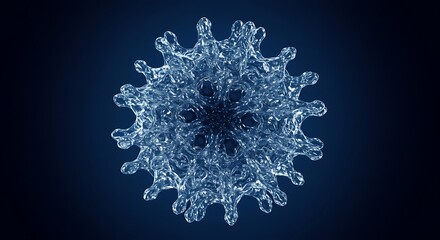 Detailed close-up of an abstract, intricate, symmetrical water splash design