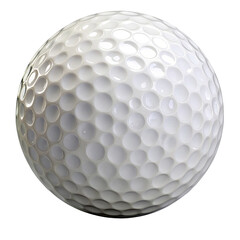 High quality golf ball close-up showing detailed dimples on smooth surface for optimal performance