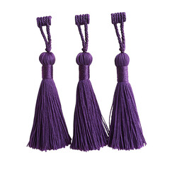 Elegant purple tassels for home decor and fashion accessories with luxury style and texture