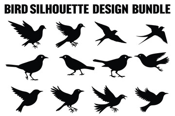 Obraz premium Stylish Bird Outline Graphics for Modern Decor and Art