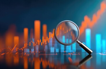 Abstract financial analysis graphic