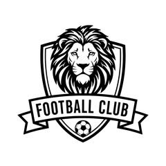 Powerful and Aggressive Lion Football Club Logo