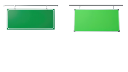Green Road Sign on transparent background png
