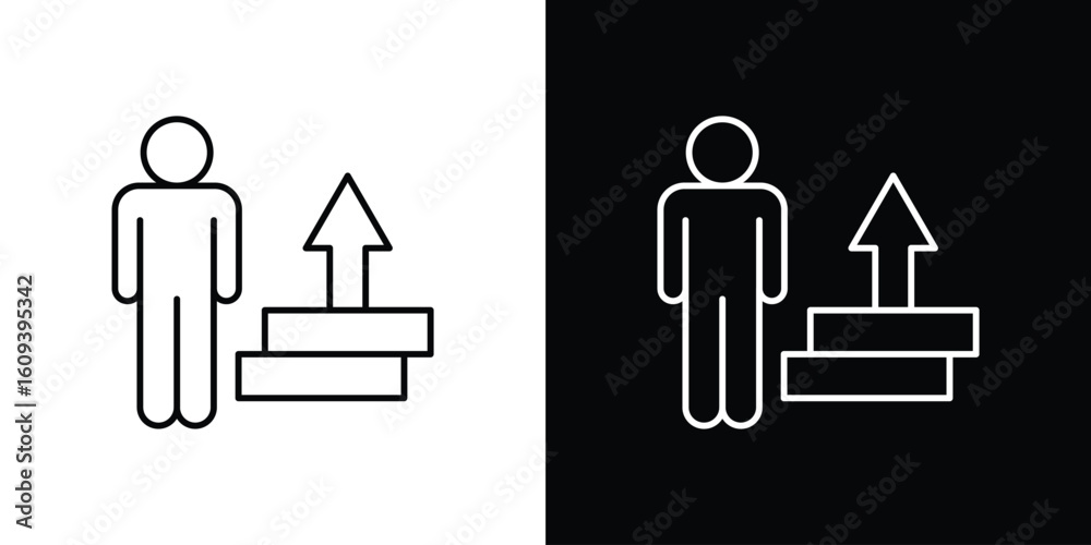 Fototapete personal development icon simple set. vector icons for graphic design template.