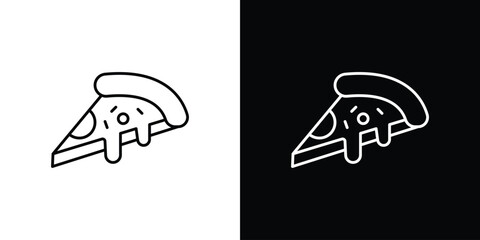 Pizza icon Simple Set. Vector icons for graphic design template.