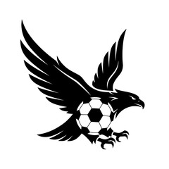 Eagle and Soccer Ball Sports Symbol