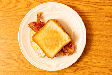 Bacon, egg and cheese sandwich