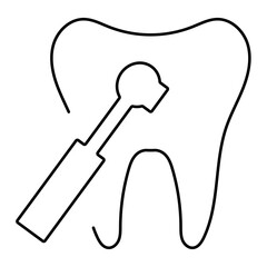 dentist icon isolated on white background, vector illustration.