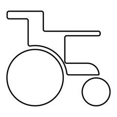 disabled person icon isolated on white background, vector illustration.