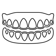 dentist icon isolated on white background, vector illustration.