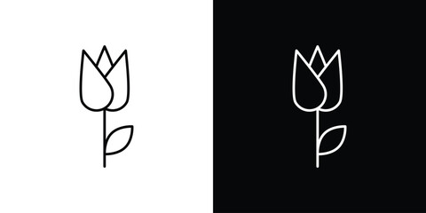 Tulip icon Simple Set. Vector icons for graphic design template.