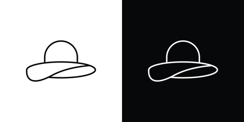 Woman hat icon Simple Set. Vector icons for graphic design template.