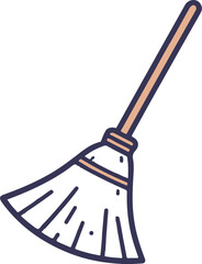 simple broom stick vector