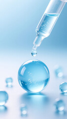 Concept diagram of effective molecules extraction in laboratory dropper