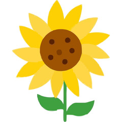 Sunflower with Core Accent Light Watercolor