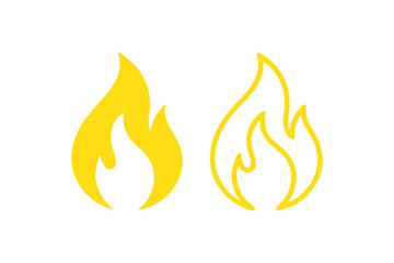 Fire icon vector isolated on white background. Fire flame icon template. Fire flames symbol vector