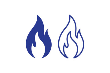 Fire icon vector isolated on white background. Fire flame icon template. Fire flames symbol vector
