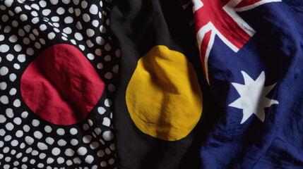 Australian Aboriginal and Torres Strait Islander flags with