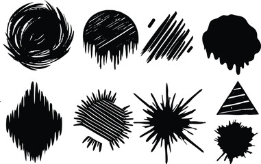 Grunge Style Dry Brush Texture Set