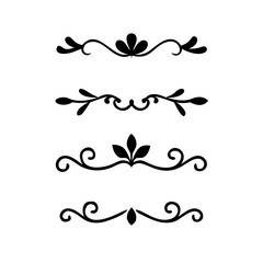 Decorative simple divider. Text dividers retro minimal line separators,  Vector isolated geometric wedding card heart separator elements set. Text dividers. . Hand drawn vector illustration. 
