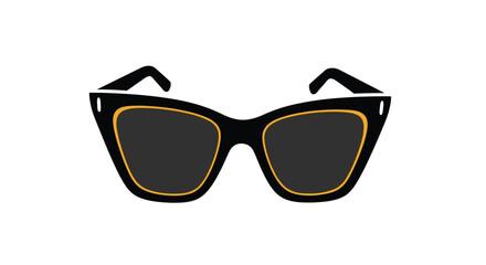 Stylish black cat eye sunglasses with golden accents for a chic look