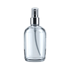 A transparent glass oil sprayer bottle isolated on transparent background