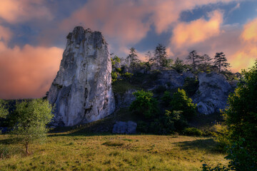 Rock formation in the Altmühltal valley
