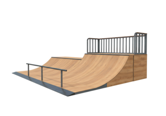 Skate Park Ramp Design A 3D Render of a Modern Skate Feature