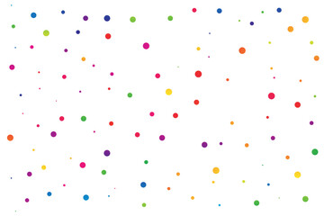 Colorful Circular Confetti Falling on White Background for Festive Celebrations. Illustration