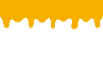 Golden Honey Dripping Icing. Abstract Dessert Background. Vector Illustration