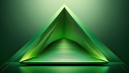 abstract graphic green triangle