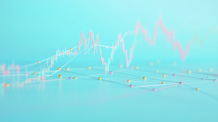financial trend graph, data analysis and business strategies background