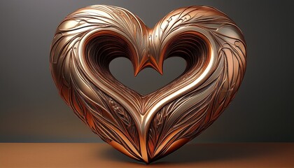 heart shaped bronze sculpture studio